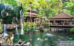 Tranh phong thủy thác nước hữu tình in 3D