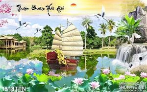 Tranh thuận buồm xuôi gió nghệ thuật in uv