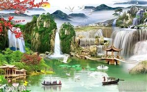 Tranh phong cảnh hữu tình nghệ thuật wall