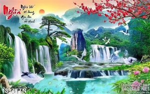 Tranh thư pháp phong cảnh đẹp nhất in uv
