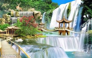Tranh thác nước phong thủy độc đáo hiện nay