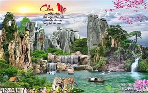 Tranh phong thủy mùa xuân đẹp nhất in 3D