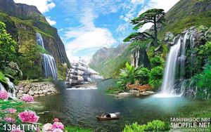 Tranh thác nước thuận buồm xuôi gió