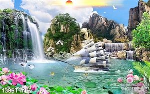 Tranh thuận buồm xuôi gió phong cảnh đẹp wall