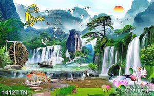 Tranh thư pháp phong cảnh hữu tình