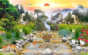 Tranh sơn thủy và hươu nai độc đáo