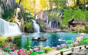 Tranh phong cảnh thác nghệ thuật đẹp nhất