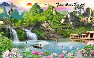 Tranh thư pháp thuận buồm xuôi gió