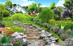 Tranh phong cảnh và nhà biệt thự nghệ thuật