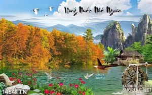 Tranh phong cảnh nghệ thuật mùa thu đẹp