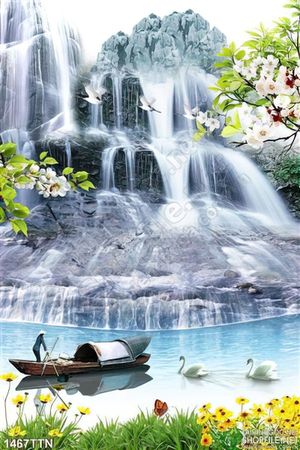 Tranh thác nước đẹp nghệ thuật