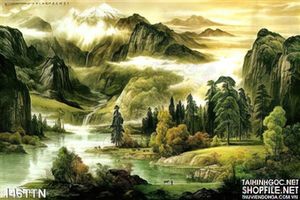 Tranh phong thủy non nước trang trí nội thất