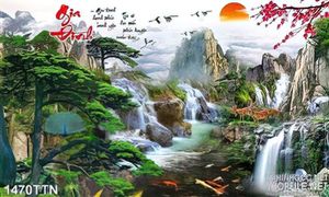 Tranh sơn thủy thư pháp mới nhất
