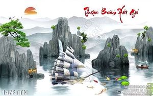 Tranh thuận buồm xuoi gió trang trí phòng khách