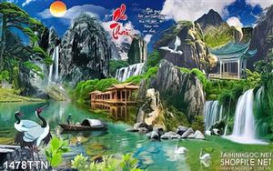 Tranh phong cảnh hữu tình thư pháp mới nhất