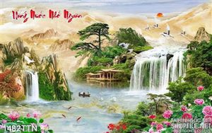 Tranh thác nước phong thủy đẹp nhất