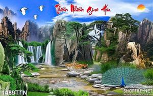 Tranh thác nước phong thủy mới nhất