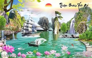 Tranh nghệ thuật thuận buồm xuôi gió