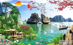 Tranh phong cảnh mùa xuân đẹp nghệ thuật