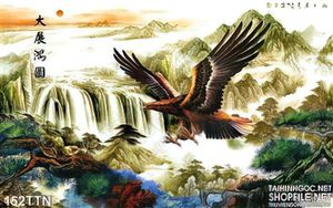 Tranh thác nước và chim đại bàng