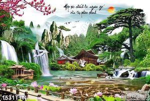Tranh phong thủy mùa xuân đẹp nhất in uv