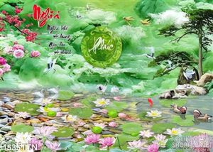 Tranh thác nghệ thuật nền giả ngọc decor wall