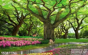 Tranh khu rừng hoa đẹp độc đáo