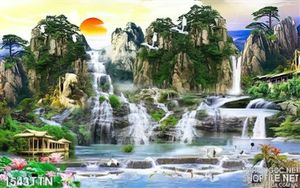 Tranh phong cảnh thác nước đẹp nhất hiện nay