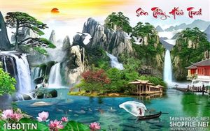 Tranh thư pháp sơn thủy hữu tình