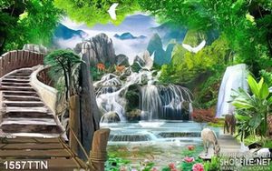 Tranh thác phong cảnh nghệ thuật in uv