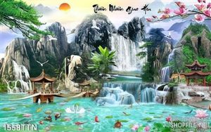 Tranh sơn thủy hữu tình in uv chất lượng cao