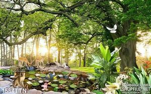 Tranh cảnh rừng nghệ thuật in 3D