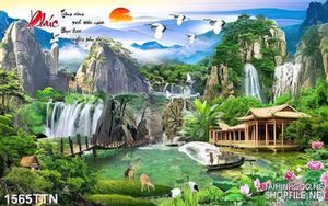 Tranh sơn thủy hữu tình in 3D