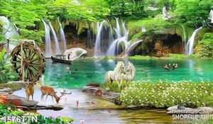 Tranh thác nước phong thủy wall décor