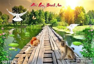 Tranh decor psd phong cảnh nghệ thuật