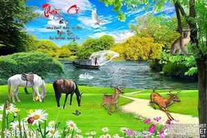 Tranh decor phong thủy đẹp in 3D chất lượng cao