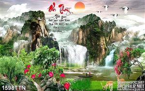 Tranh phong thủy in 3D trang trí tường