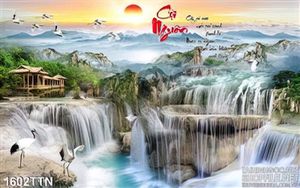 Tranh thác nước phong thủy nghệ thuật đẹp độc đáo