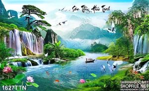 Tranh phong thủy wall decor nghệ thuật