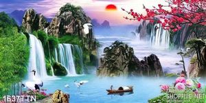 Tranh phong thủy mùa xuân decor nghệ thuật