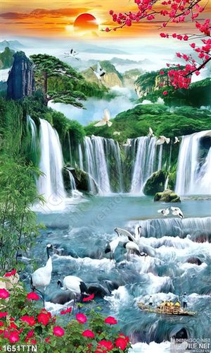 Tranh phong thủy mùa xuân decor nghệ thuật wall decor