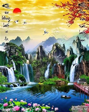 Tranh decor phong thủy nghệ thuật mùa xuân