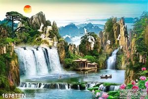 Tranh phong thủy psd nghệ thuật in 3D