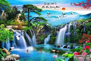 Tranh phong thủy thư pháp mùa xuân decor