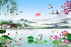 Tranh  decor phong cảnh nghệ thuật in 3D