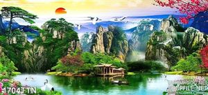 Tranh psd phong cảnh nghệ thuật độc đáo