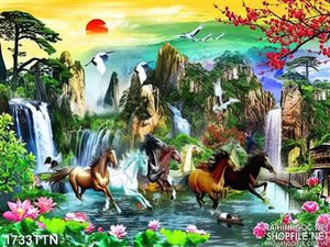 Tranh thư pháp phong thủy mã đáo thành công in 3D