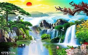 Tranh psd phong cảnh hữu tình in uv