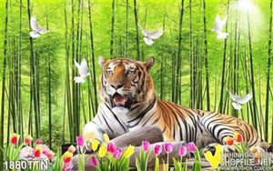 Tranh hổ và rừng Trúc in uv
