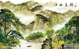 Tranh phong thủy non nước trang trí